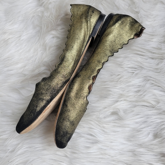 Chloe Lauren Scalloped Ballet Flats 39 - Picture 5 of 10